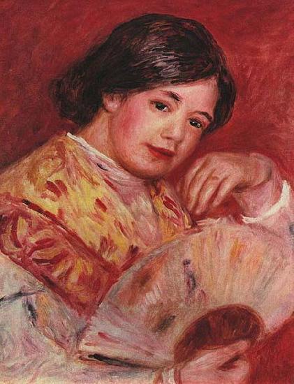Pierre-Auguste Renoir Junges Madchen mit Facher France oil painting art